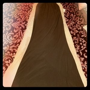 Black and nude evening dress